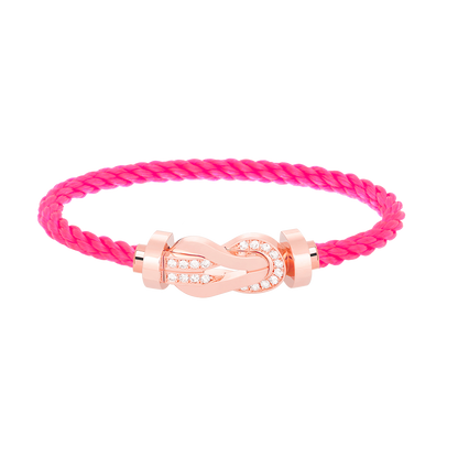 [Angela Jewellery]CHANCE LARGE 8 FIGURE BUCKLE HALF DIAMOND BRACELET ROSE GOLD