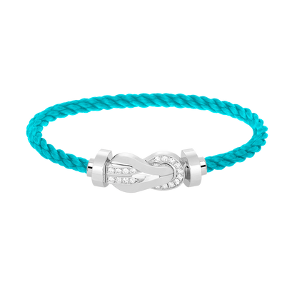 [Angela Jewellery]CHANCE LARGE 8 FIGURE BUCKLE HALF DIAMOND BRACELET SILVER