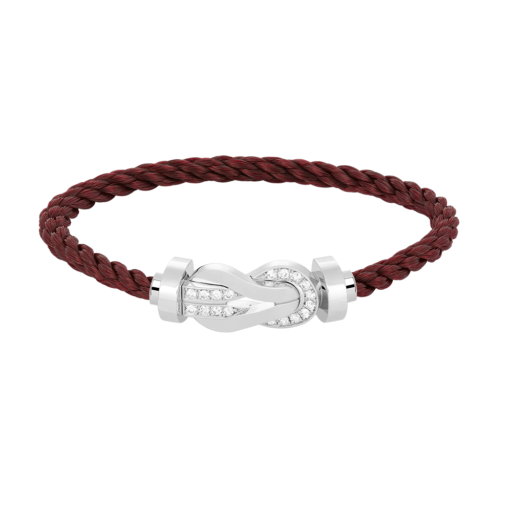 [Angela Jewellery]CHANCE LARGE 8 FIGURE BUCKLE HALF DIAMOND BRACELET SILVER