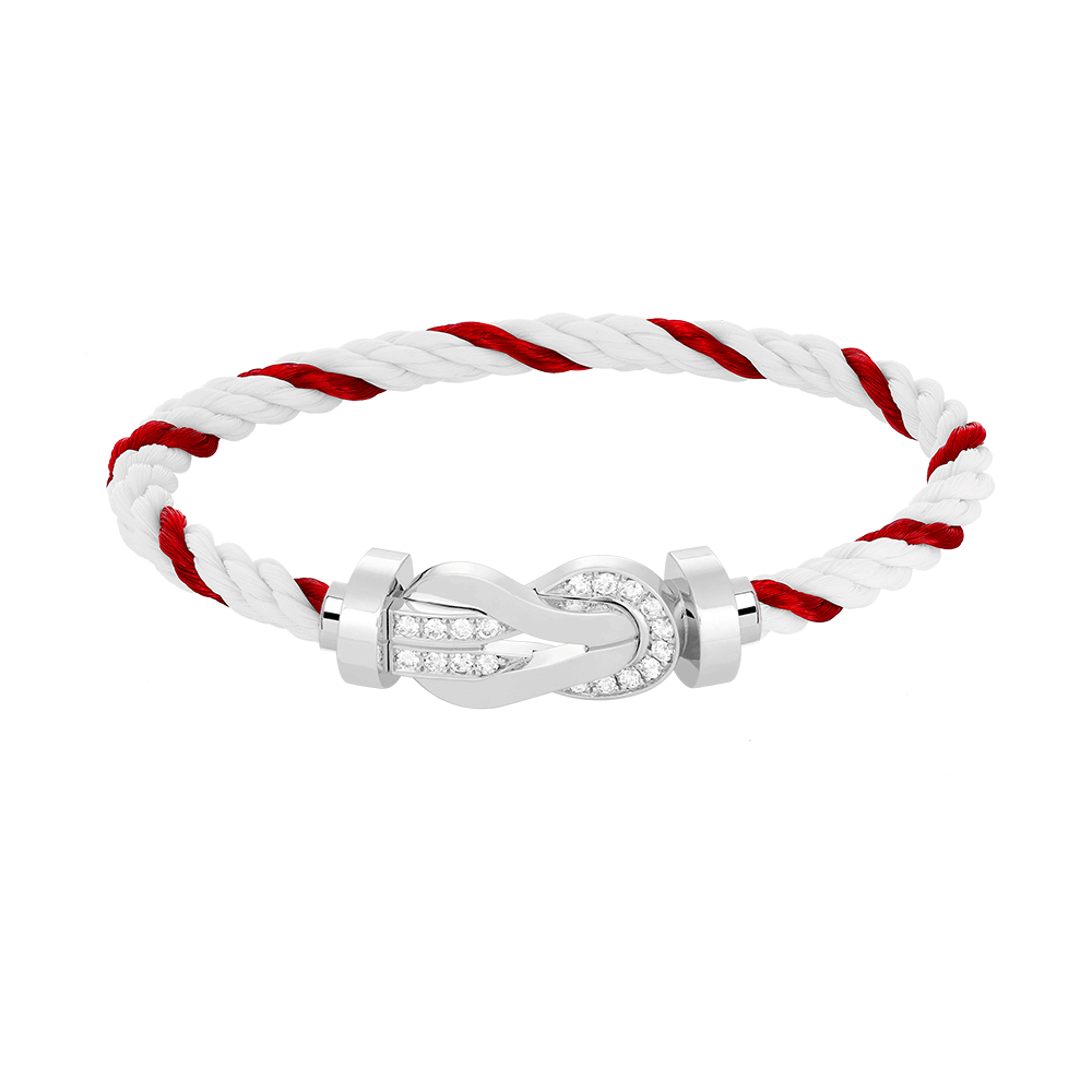 [Angela Jewellery]CHANCE LARGE 8 FIGURE BUCKLE HALF DIAMOND BRACELET SILVER