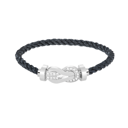 [Angela Jewellery]CHANCE LARGE 8 FIGURE BUCKLE HALF DIAMOND BRACELET SILVER