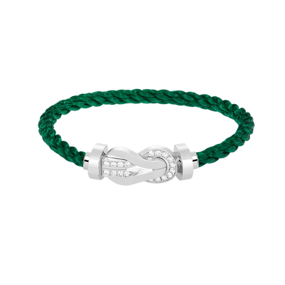 [Angela Jewellery]CHANCE LARGE 8 FIGURE BUCKLE HALF DIAMOND BRACELET SILVER