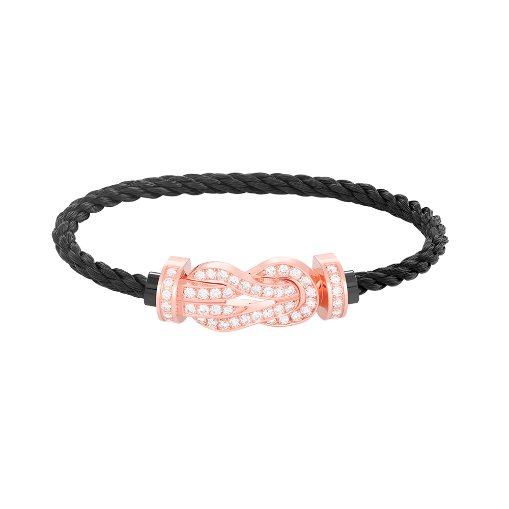 [Angela Jewellery]CHANCE LARGE 8 FIGURE BUCKLE FULL DIAMOND BRACELET ROSE GOLD