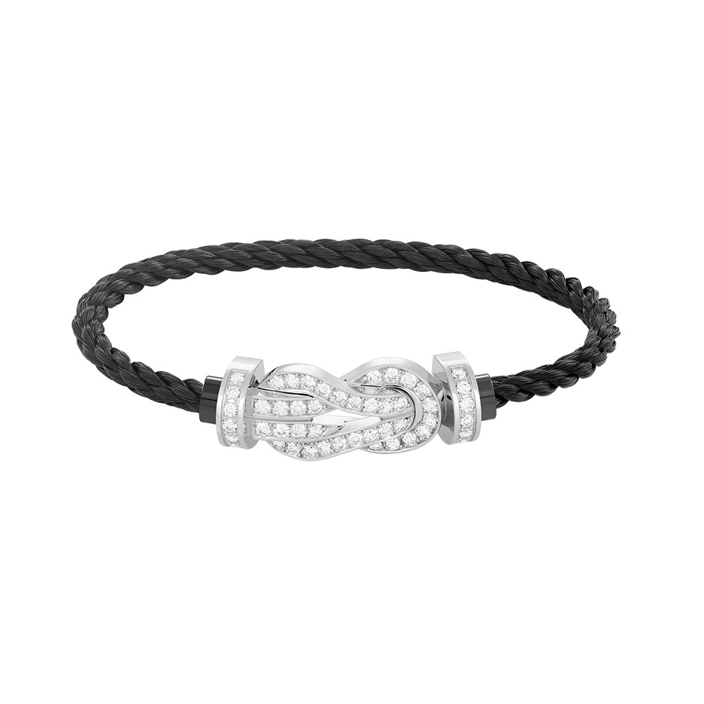 [Angela Jewellery]CHANCE LARGE 8 FIGURE BUCKLE FULL DIAMOND BRACELET SILVER