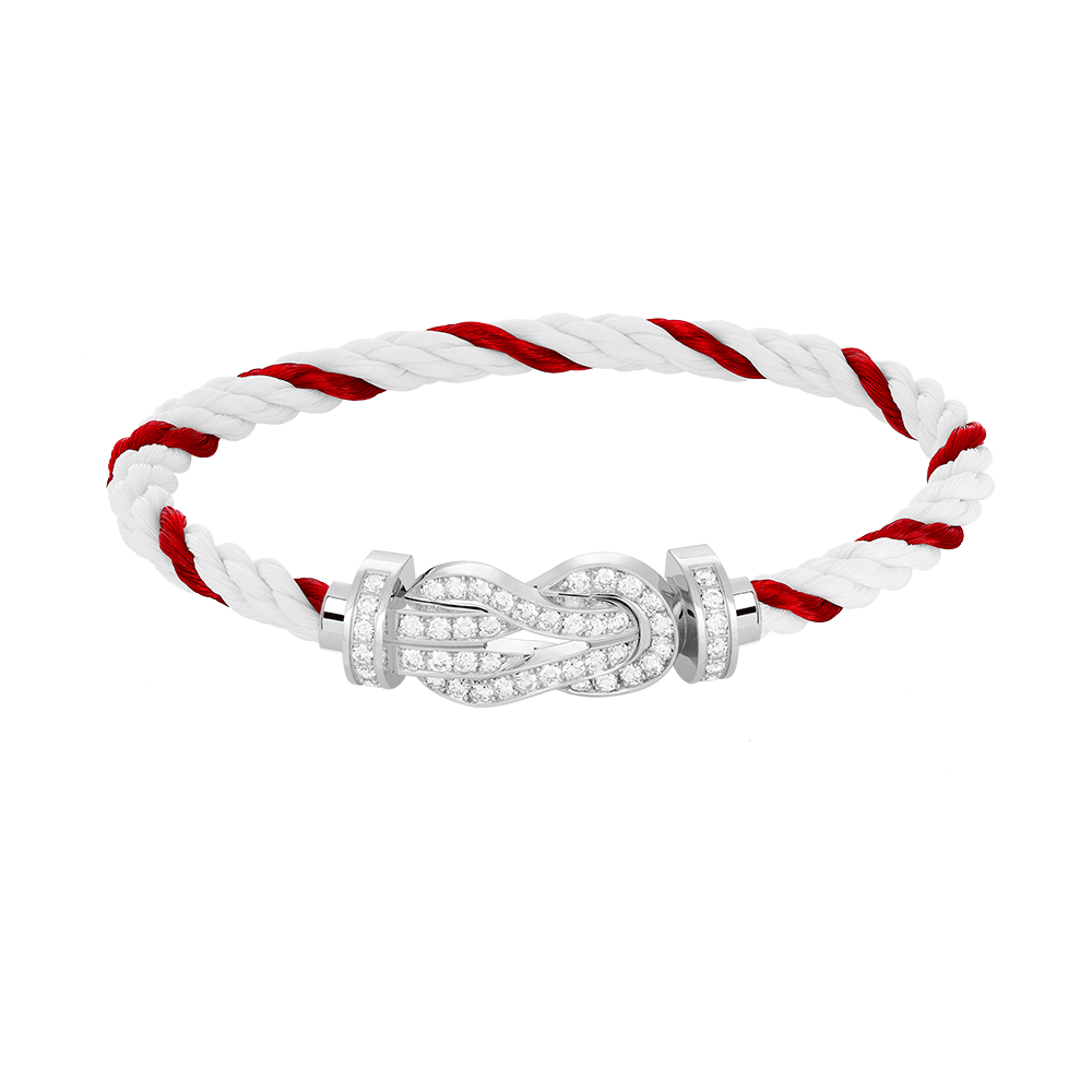 [Angela Jewellery]CHANCE LARGE 8 FIGURE BUCKLE FULL DIAMOND BRACELET SILVER