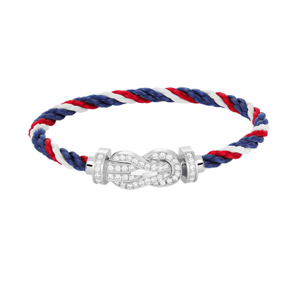 [Angela Jewellery]CHANCE LARGE 8 FIGURE BUCKLE FULL DIAMOND BRACELET SILVER