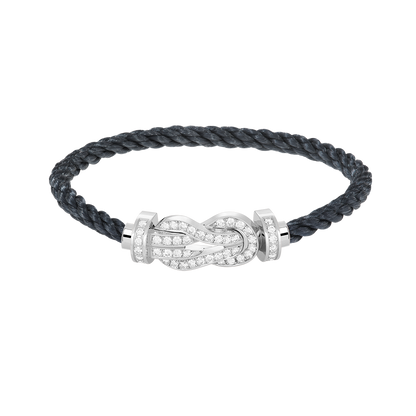 [Angela Jewellery]CHANCE LARGE 8 FIGURE BUCKLE FULL DIAMOND BRACELET SILVER