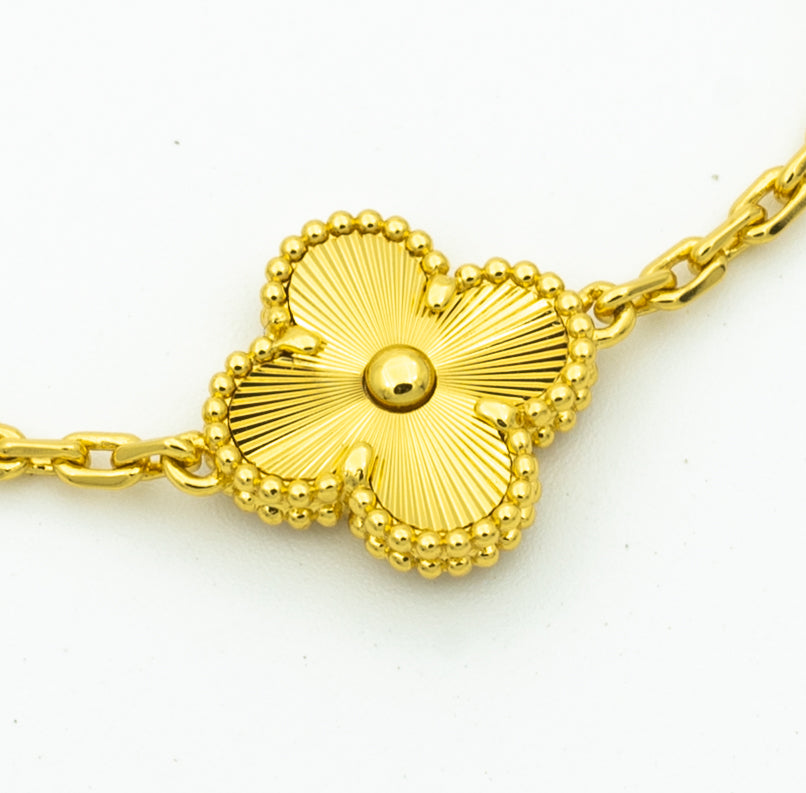 [Angela Jewellery]CLOVER BRACELET 5 MOTIFS GOLD DIAMOND