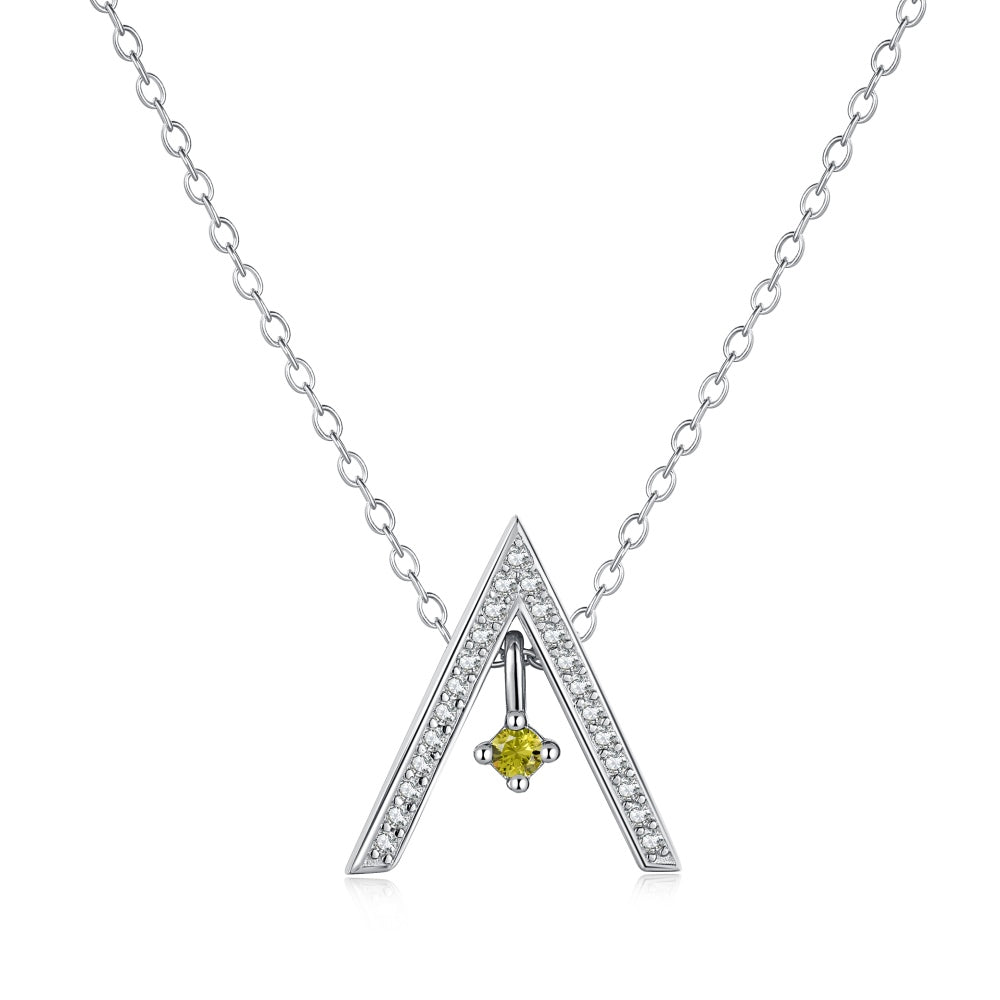 Angela Jewelry]Sparkling "A" Shape Necklace