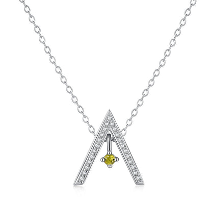 Angela Jewelry]Sparkling "A" Shape Necklace