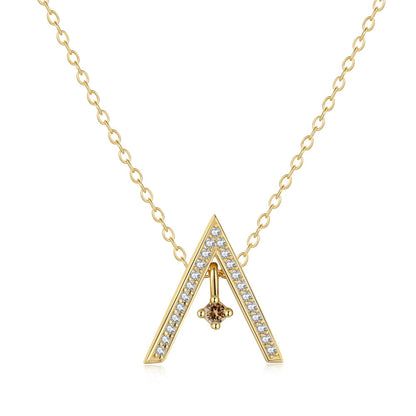 Angela Jewelry]Sparkling "A" Shape Necklace