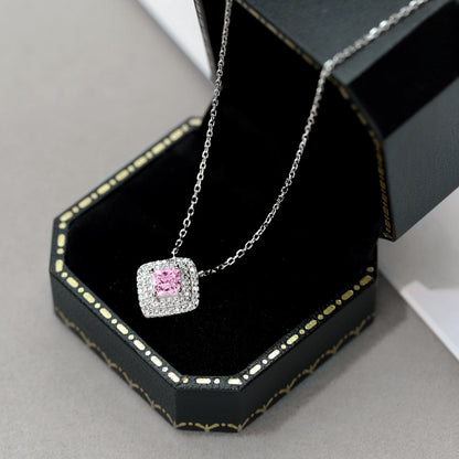Angela Jewelry]Sparkling Asscher Cut Necklace