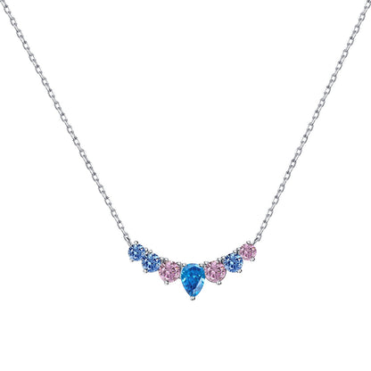 Angela Jewelry]Dainty Colorful Heart Necklace