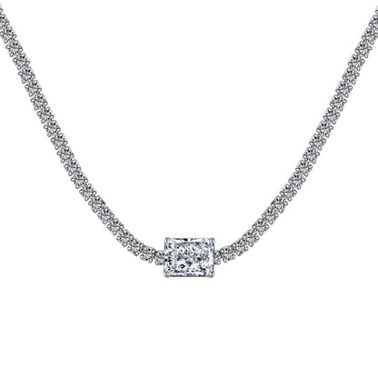 Angela Jewelry]2.0 carat Ornate Emerald Cut Necklace