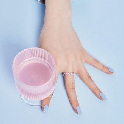 Angela Jewelry]Delicate Vibrant Emerald Cut Daily Ring