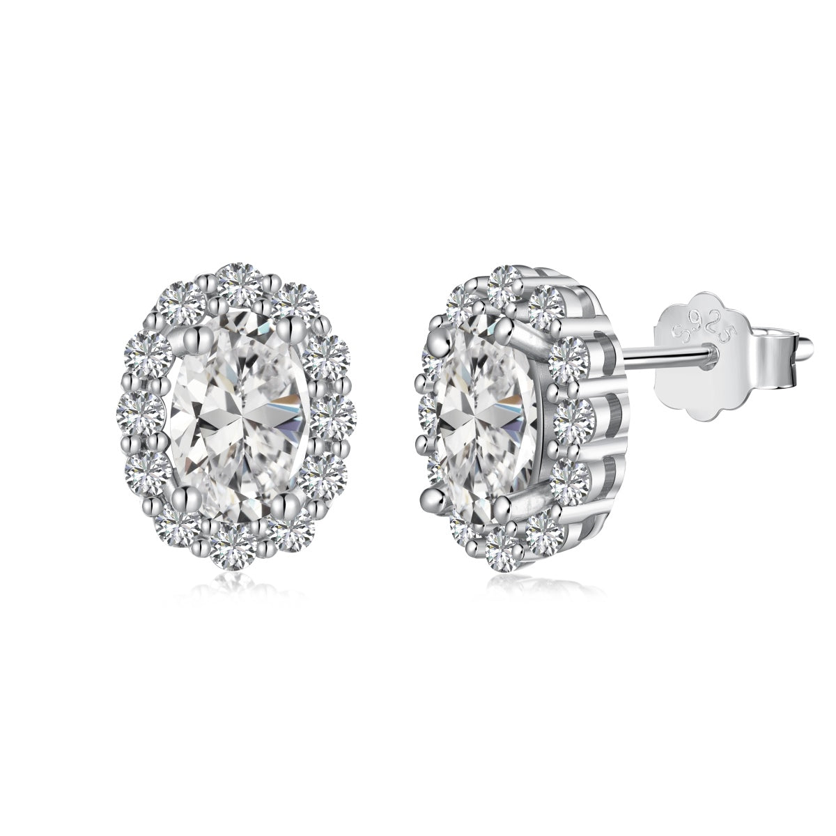 Angela Jewelry]Delicate Unique Oval Cut Daily Earrings