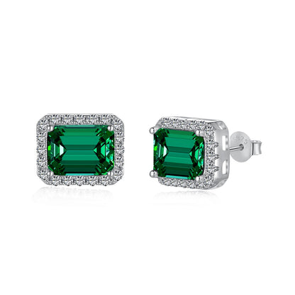 Angela Jewelry]Luxurious Dainty Emerald Cut Banquet Earrings