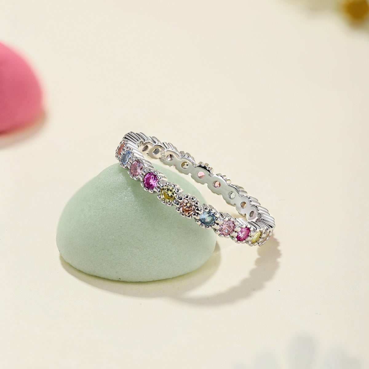 Angela Jewelry]Exquisite Colorful Round Cut Party Ring