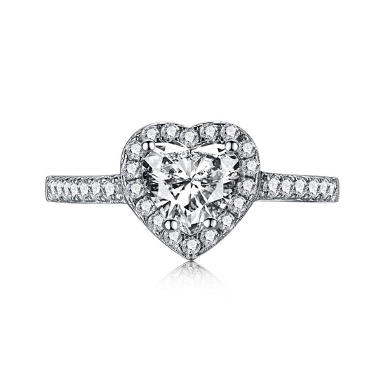Angela Jewelry]Eternity Splashy Romantic Heart Shape Lover Ring