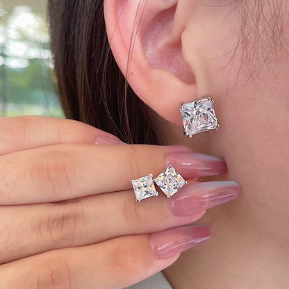 Angela Jewelry]Delicate Square Shape Earrings