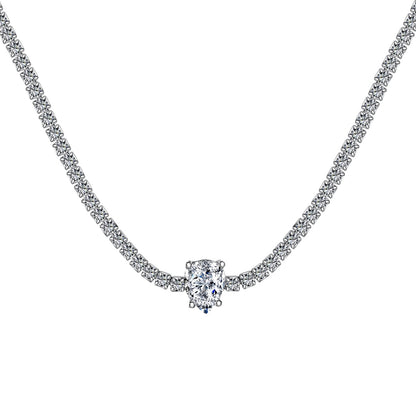Angela Jewelry]1.0 carat Unique Pear Cut Tennis Necklace