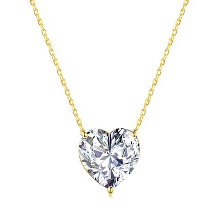Angela Jewelry]6.0 carat Radiant Heart Shape Necklace