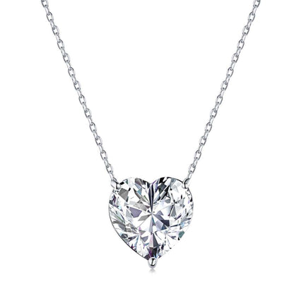 Angela Jewelry]6.0 carat Radiant Heart Shape Necklace