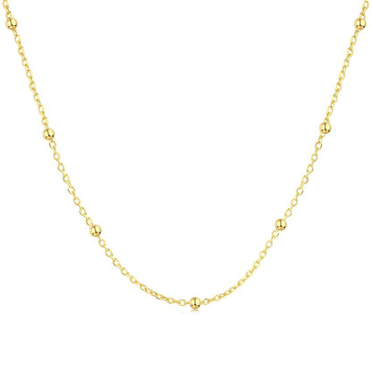 Angela Jewelry]Small Bead Clavicle Chain Simple Necklace