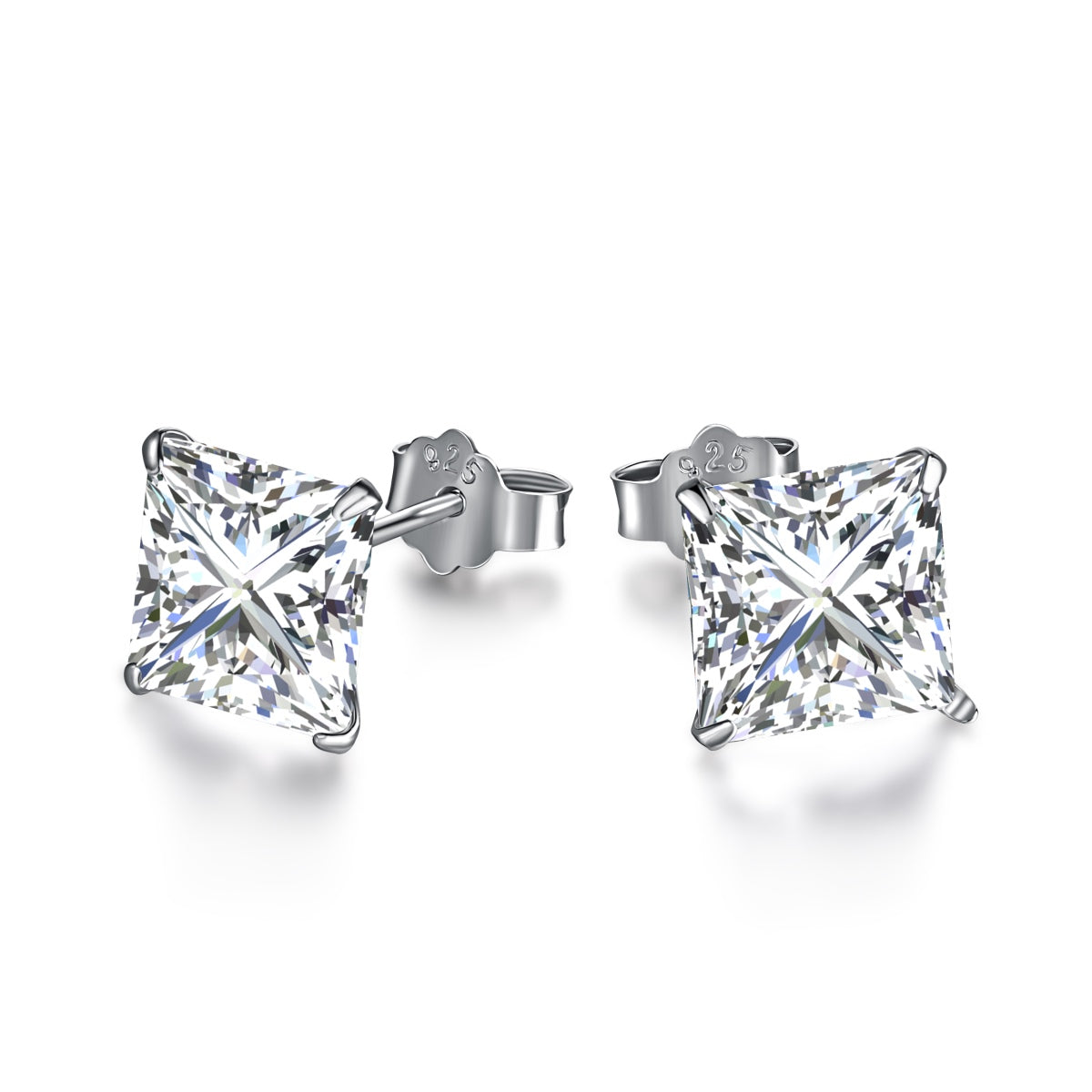 Angela Jewelry]Ornate Square Shape Earrings