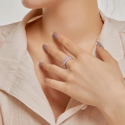 Angela Jewelry]Ornate Colorful Radiant Cut Daily Ring