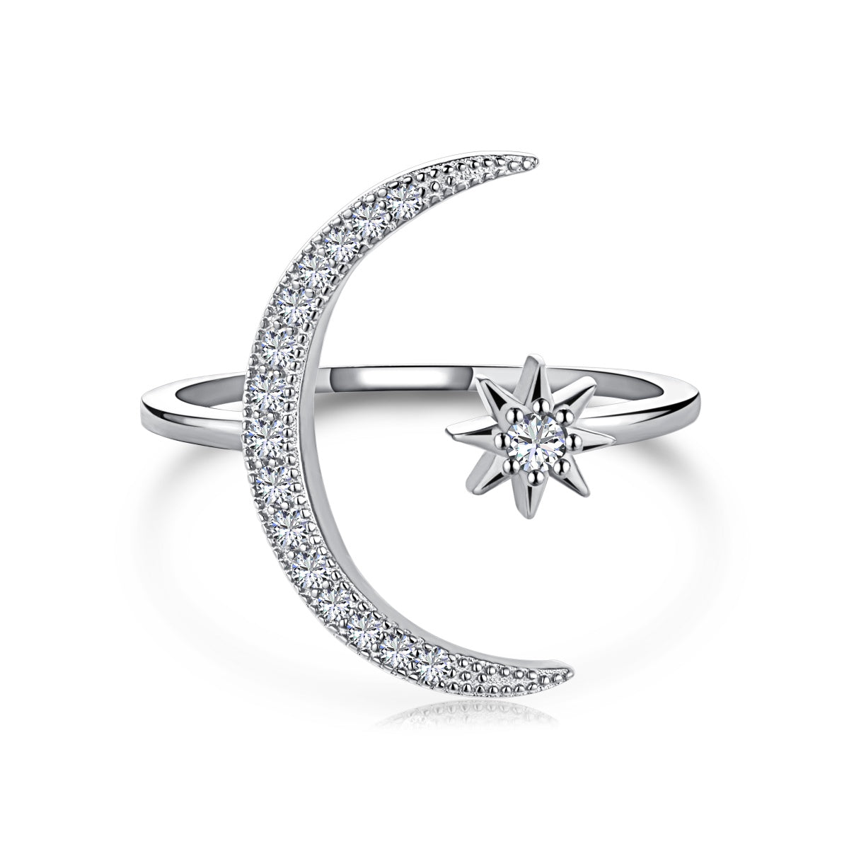 Angela Jewelry]Eternity Moon & Star Ring