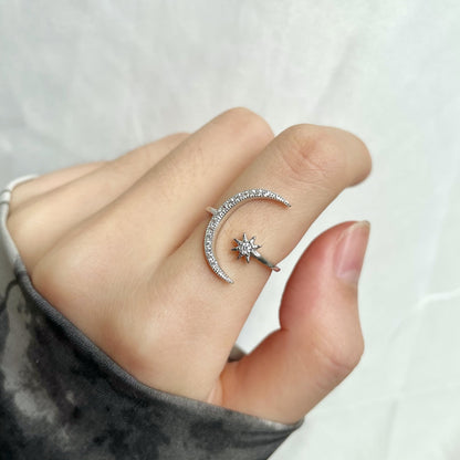 Angela Jewelry]Eternity Moon & Star Ring