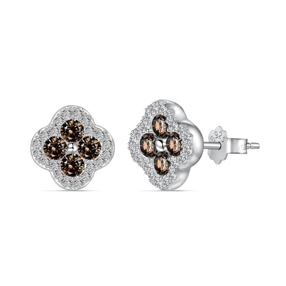 Angela Jewelry]Four-Leaf Clover Flower Shaped Earrings