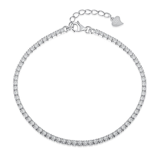 Angela Jewelry]Radiant Shinning Princess Cut Tennis Bracelet