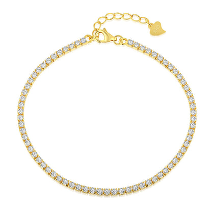 Angela Jewelry]Radiant Shinning Princess Cut Tennis Bracelet