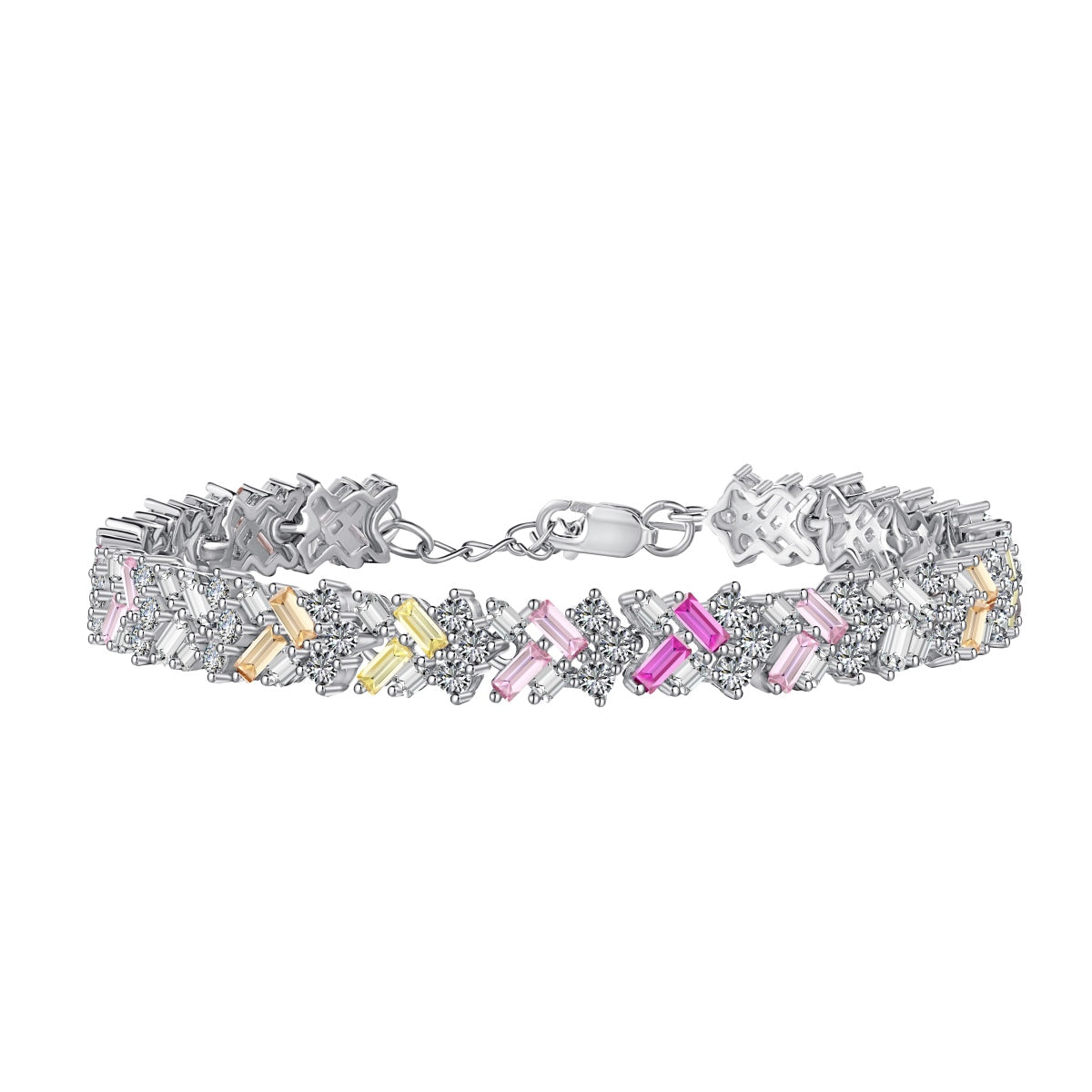 Angela Jewelry]Dazzling Unique Multi Shape Daily Bracelet