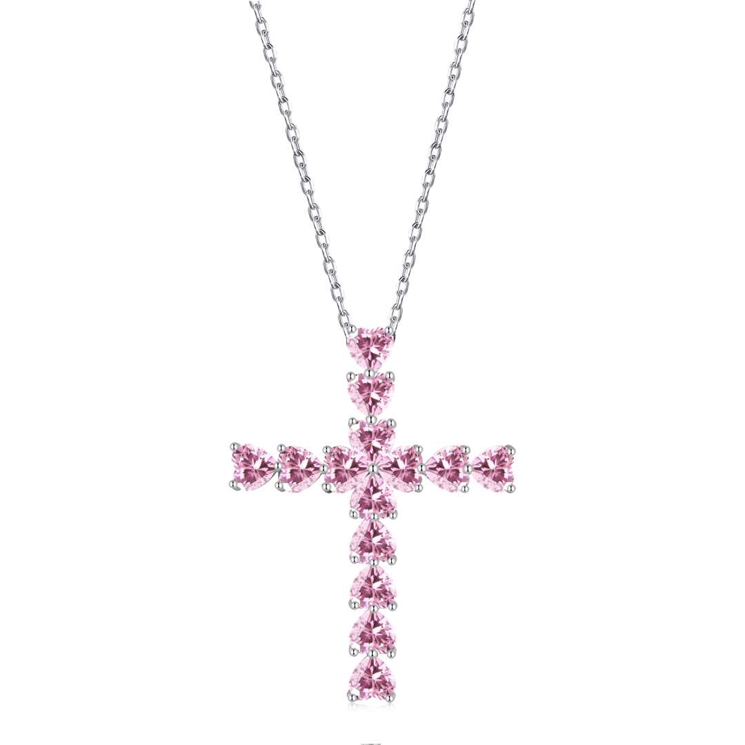 Angela Jewelry]Radiant Cross Shape Necklace