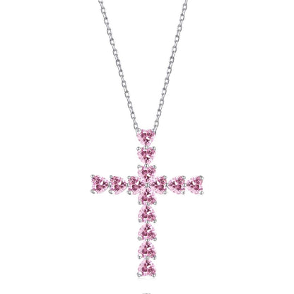Angela Jewelry]Radiant Cross Shape Necklace