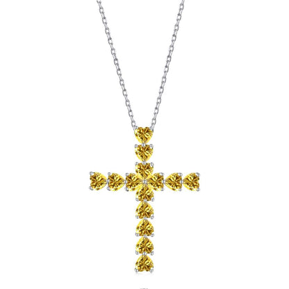 Angela Jewelry]Radiant Cross Shape Necklace