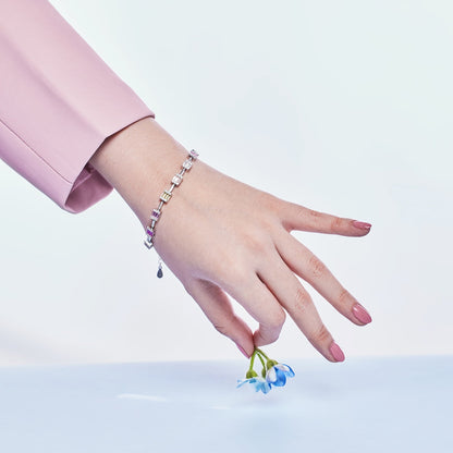 Angela Jewelry]Dainty Charming Emerald Cut Daily Bracelet