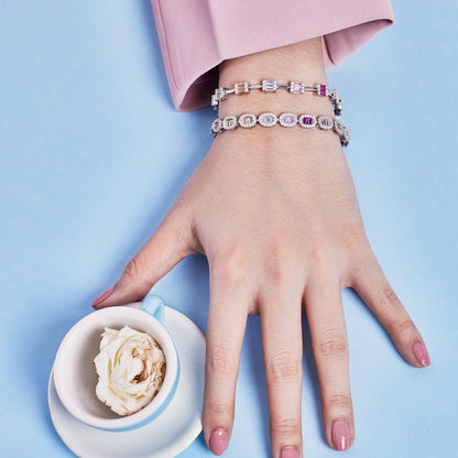 Angela Jewelry]Dainty Charming Emerald Cut Daily Bracelet