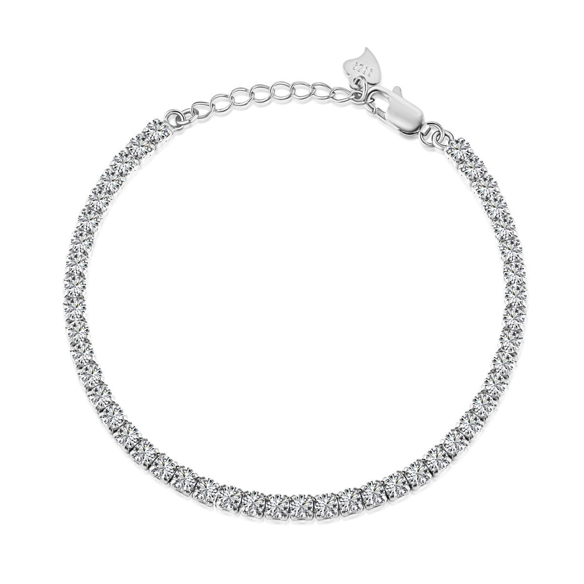 Angela Jewelry]Sparkling Round Cut Daily Bracelet