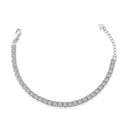 Angela Jewelry]Sparkling Radiant Princess Cut Tennis Bracelet