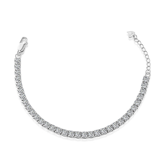 Angela Jewelry]Sparkling Radiant Princess Cut Tennis Bracelet