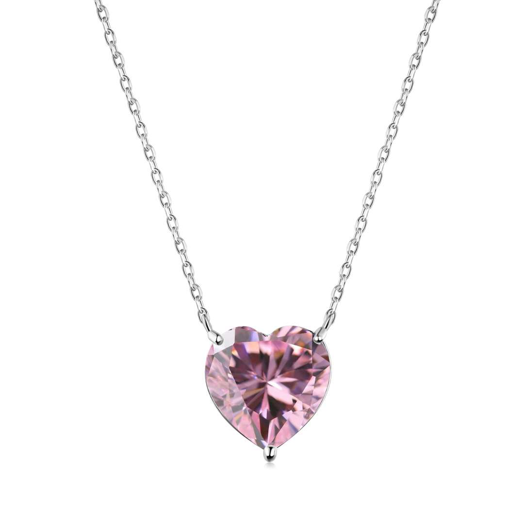 Angela Jewelry]6.0 carat Radiant Heart Shape Necklace