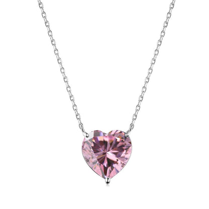 Angela Jewelry]6.0 carat Radiant Heart Shape Necklace