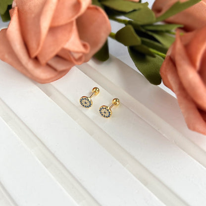 Angela Jewelry]Devil's Eye Ear Bone Nail Earrings