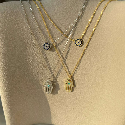 [Angela Jewellery]Angela Jewelleryn Eye Hamsa Palm Necklace