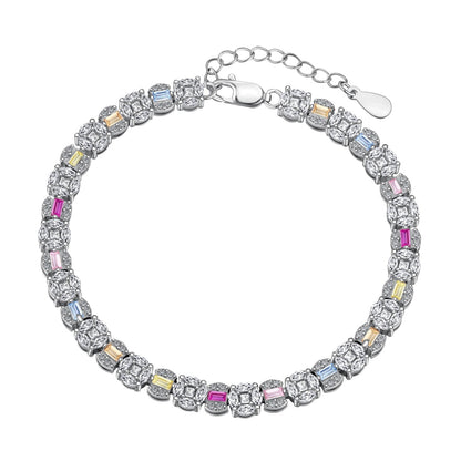 Angela Jewelry]Dazzling Radiant Multi Cut Daily Bracelet