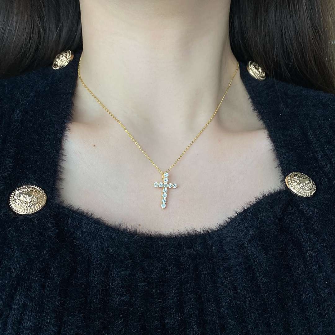 Angela Jewelry]Unique Cross Shape Necklace